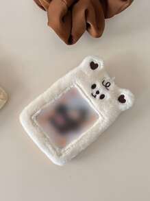 1pc Cartoon Bear Design Card Cover - White - View 1