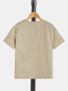 SHEIN Boys Floral Print Tee - Apricot - View 4