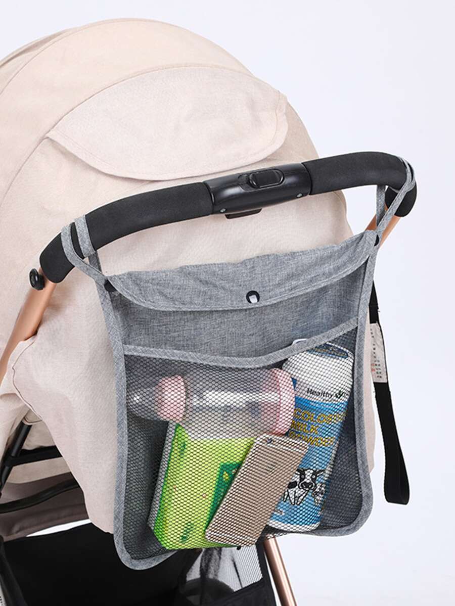 Bebé 1 pieza Bolsa de almacenaje lisa paseante - Gris - Ver 1