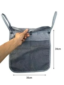 Bebé 1 pieza Bolsa de almacenaje lisa paseante - Gris - Ver 4