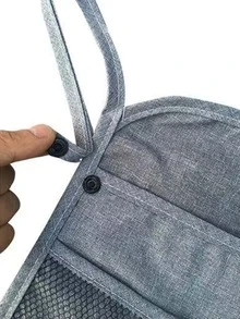 Bebé 1 pieza Bolsa de almacenaje lisa paseante - Gris - Ver 5