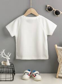 Niñito 3 piezas Camiseta unicolor de manga raglán - Multicolor - Ver 2