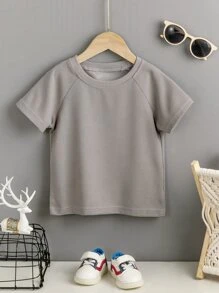 Niñito 3 piezas Camiseta unicolor de manga raglán - Multicolor - Ver 8