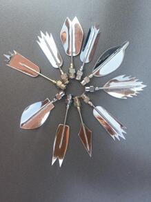 10入組不銹鋼管狀噴嘴用於烘焙銀色奶油管狀噴嘴