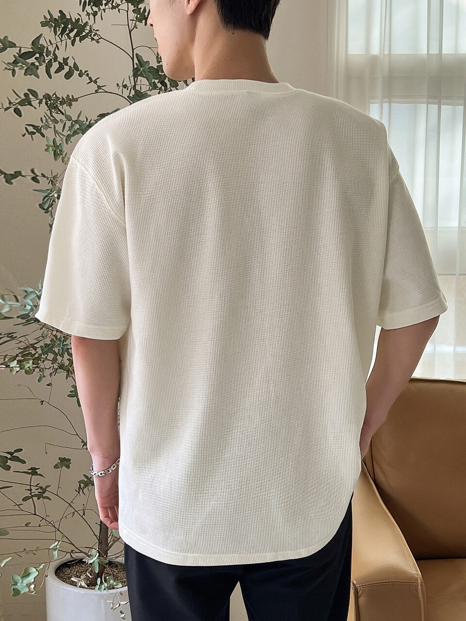 Men Cotton Flap Pocket Drop Shoulder Tee