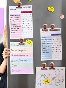 2入組不銹鋼牆貼極簡主義金屬夾冰箱磁性夾 - 玫瑰金 - 查看 1