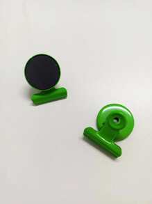 2 Cái/bộ Từ Tính Kẹp Tủ Lạnh Bằng Thép Không Gỉ, Decal Dán Tủ Lạnh Màu Xanh Lá Cây Tối Giản Cho Gia Đình - màu xanh lá - Xem 2