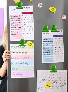 2 Cái/bộ Từ Tính Kẹp Tủ Lạnh Bằng Thép Không Gỉ, Decal Dán Tủ Lạnh Màu Xanh Lá Cây Tối Giản Cho Gia Đình - màu xanh lá - Xem 4