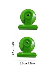 2 Cái/bộ Từ Tính Kẹp Tủ Lạnh Bằng Thép Không Gỉ, Decal Dán Tủ Lạnh Màu Xanh Lá Cây Tối Giản Cho Gia Đình - màu xanh lá - Xem 5