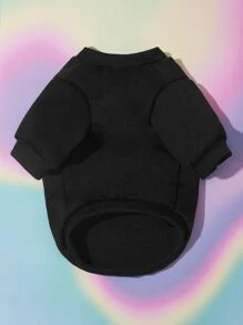 Drawdoland 1pc Animal & Letter Graphic Pet Sweatshirt