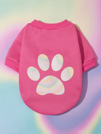 Emily J Artist Girlcore 1pc Paw Print Pet Sweatshirt