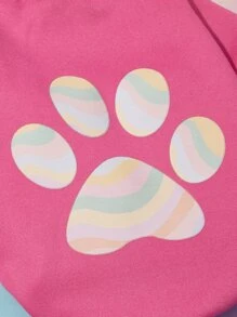 Emily J Artist Girlcore 1pc Paw Print Pet Sweatshirt - Hot Pink - View 5
