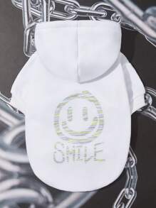 Alice 1pc Smile Print Pet Hoodie - Multicolor - View 2