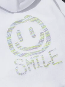 Alice 1pc Smile Print Pet Hoodie - Multicolor - View 5