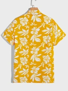 Manfinity RebelGame 男士印花襯衫不帶T恤 - 黃色 - 查看 2