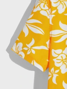 Manfinity RebelGame 男士印花襯衫不帶T恤 - 黃色 - 查看 3