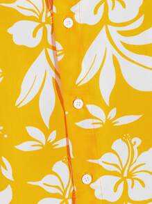 Manfinity RebelGame 男士印花襯衫不帶T恤 - 黃色 - 查看 4