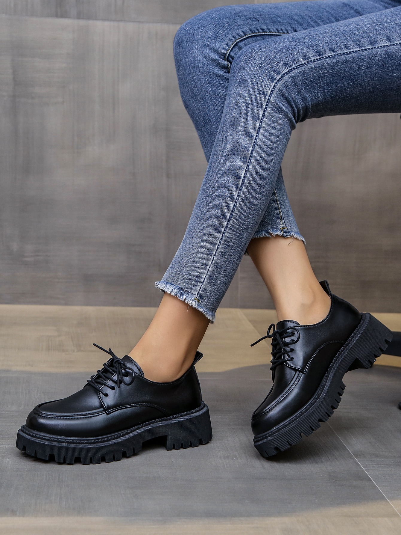 Preppy flatform oxfords