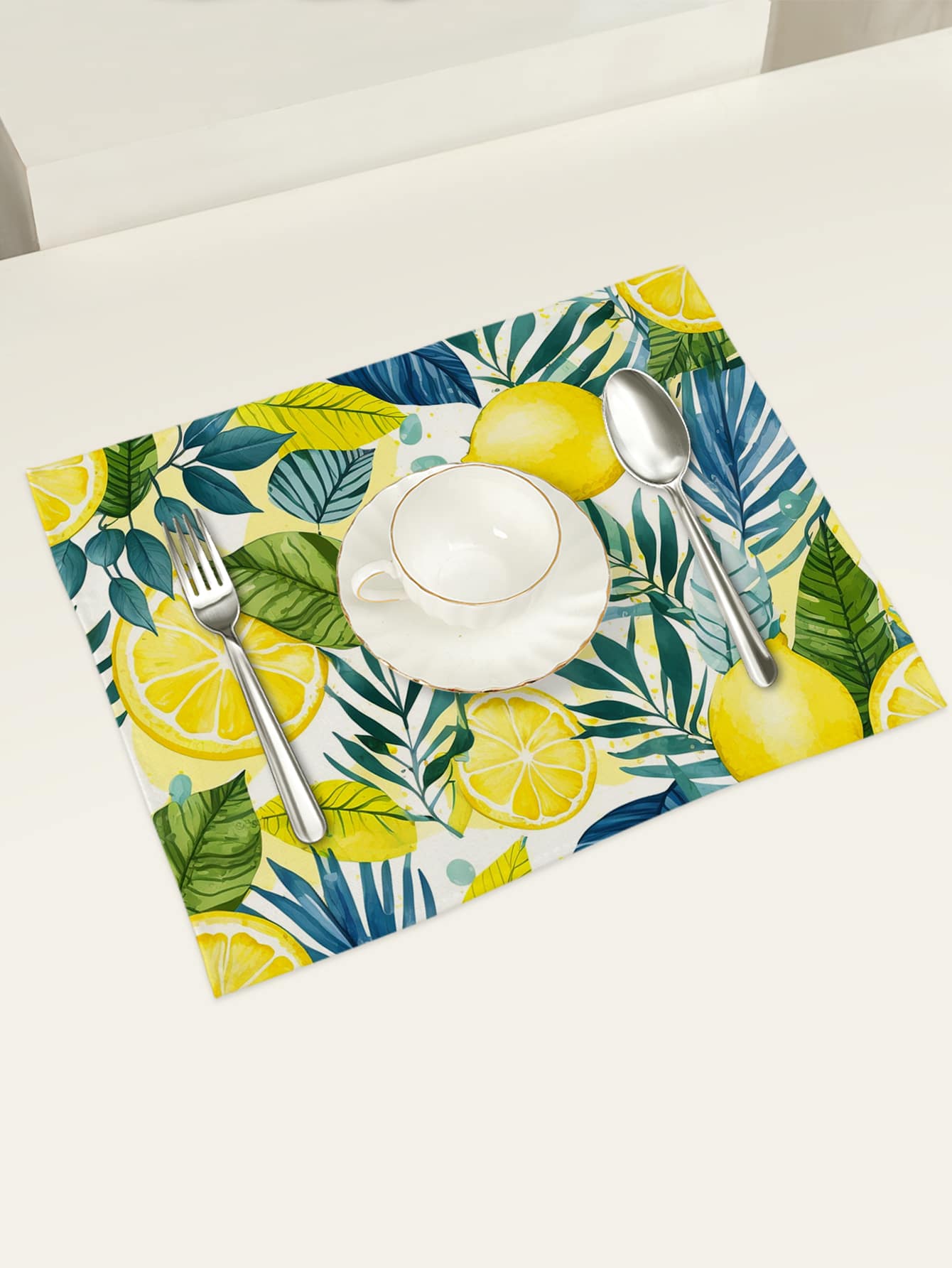 檸檬印花餐墊餐廳滌綸桌墊 - 彩色 - 查看 1