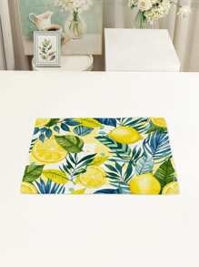 檸檬印花餐墊餐廳滌綸桌墊 - 彩色 - 查看 2