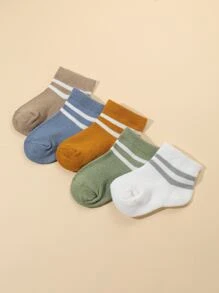 Bebé 5 pares Calcetines de rayas - Multicolor - Ver 2