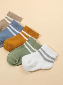 Bebé 5 pares Calcetines de rayas - Multicolor - Ver 3