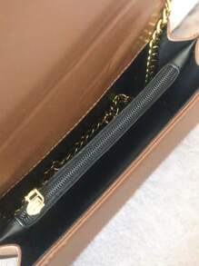 Túi vai Chuỗi Đôi tay cầm Thanh lịch - Cà phê nâu - Xem 4