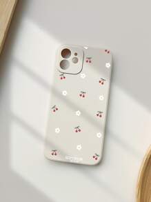 1pc Soft Silicone Phone Case With Delicate Ditsy Floral, Compatible With Apple 16 Pro Max/16 Pro/16 Plus/16 And Phones