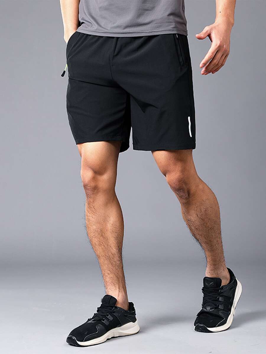 Quần short nam cạp chun có túi chéo, thoáng khí. - màu đen - Xem 1