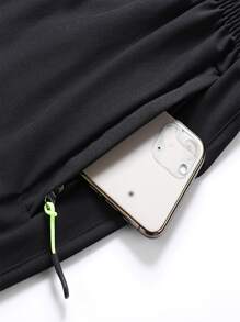 Quần short nam cạp chun có túi chéo, thoáng khí. - màu đen - Xem 4