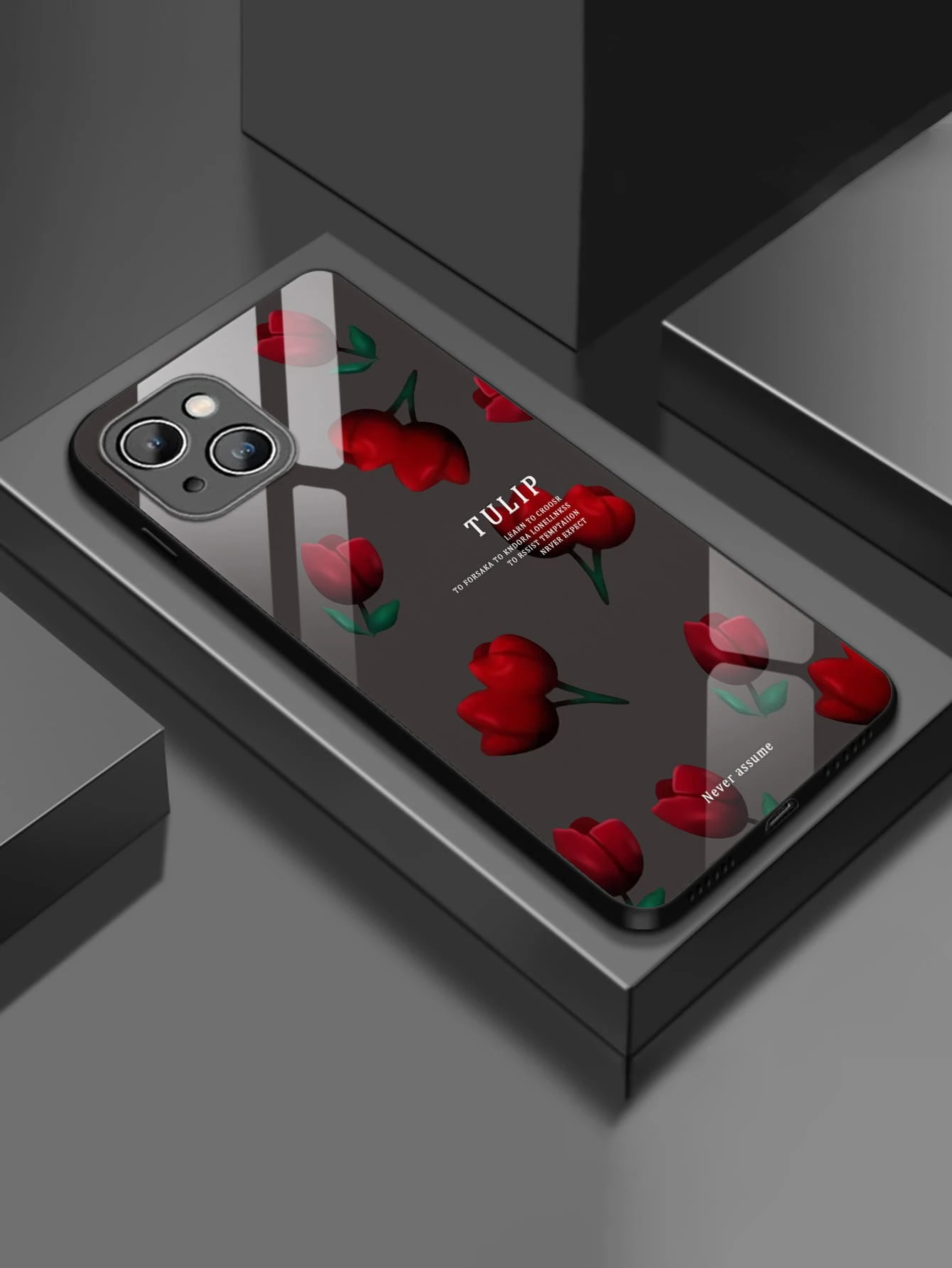 1 Ốp lưng điện thoại bằng kính cường lực màu đỏ hồng độ phân giải cao tương thích với Apple IPhone 16/16 Pro/16 Plus/16 Pro Max, A55/A54/A53, S24/S24 Ultra/S24 Plus/S24 FE, Pixel 9/9 Pro/9 Pro XL và nhiều mẫu điện thoại khác - Nhiều màu - Xem 1