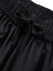 Quần short nam cạp chun có túi chéo, thoáng khí. - màu đen - Xem 5