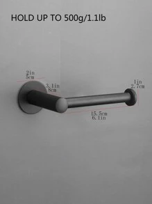 1 thanh treo khăn bằng thép không gỉ không đục lỗ - màu đen - Xem 6