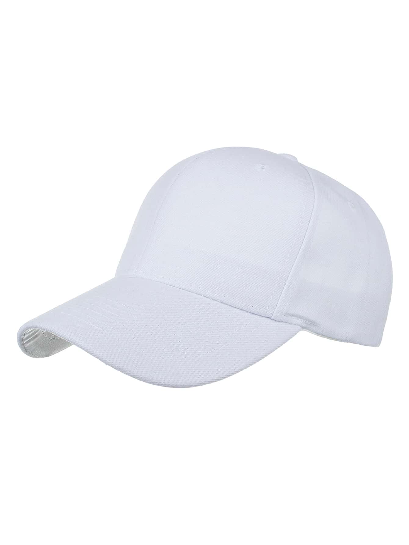 Men Solid Baseball Cap - White - View 1