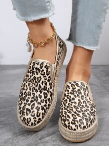 Fall/Winter Women Leopard Pattern Slip-On Shoes, Vacation Sneakers - Multicolor - View 1