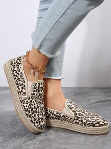 Fall/Winter Women Leopard Pattern Slip-On Shoes, Vacation Sneakers - Multicolor - View 7