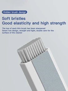 便攜式多功能無線耳機插頭清潔筆清潔完整套裝清潔除塵筆清潔筆耳機插頭清潔刷 - 白色 - 查看 4