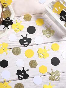 Bộ 100 Quăng Giấy Hình Con Ong, Giấy Trang Trí Bàn Tiệc Hoa Giấy - Nhiều màu - Xem 1