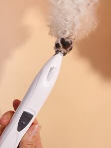 1pc White Rechargeable Cat/Dog Lover Gift And Dog/Cat Mom Love Grooming Clipper With LED Light (Includes Lithium Battery), For Cat Lover Gift And Cat Mom Love Moms, Dog Lover Gift And Dog Mom Love Moms, Cat Lover Gift And Cat Mom Love Lovers, Dog Lover Gift And Dog Mom Love Lovers, Best Cat Lover Gift And Cat Mom Love Moms, Best Dog Lover Gift And Dog Mom Love Moms