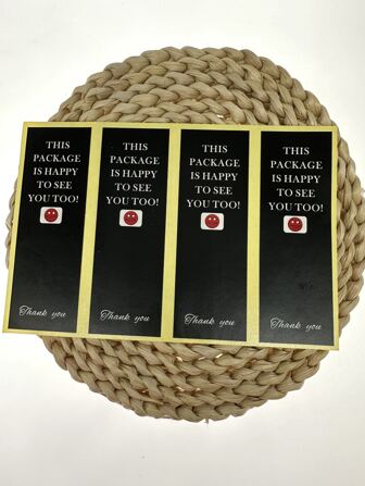 32入組/套紙質禮品貼紙標語圖形禮品盒密封貼紙派對