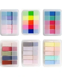 6pcs/Set With Box 600 Sheets Transparent Divider Stickers - Multicolor - View 1