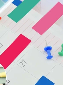 6pcs/Set With Box 600 Sheets Transparent Divider Stickers - Multicolor - View 4