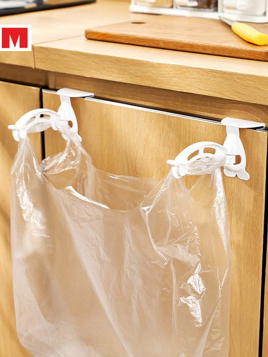 2pcs ABS Waste Bin Hook, White Garbage Can Rack For Household | SHEIN USA