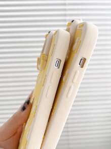 1pc Cute Duck Design Phone Case Compatible With Iphone 13/14 Pro Max/11/12, Shockproof Silicone Protective Cover, Full Wrapping, Fashionable For Women - Yellow - View 3