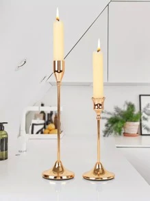 2 chiếc/3 chiếc/6 chiếc Chân nến bằng sắt mạ điện đánh bóng, đơn giản và hiện đại, sang trọng, tiệc cưới rỗng, bữa tối dưới ánh nến, phòng khách gia đình, trang trí chân nến, quà tặng tốt nghiệp, quà tặng cho phụ nữ, quà tặng mùa đông, quà tặng cho bạn thân - Hoa hồng vàng - Xem 2