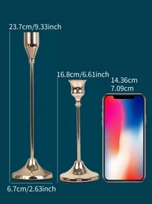 2 chiếc/3 chiếc/6 chiếc Chân nến bằng sắt mạ điện đánh bóng, đơn giản và hiện đại, sang trọng, tiệc cưới rỗng, bữa tối dưới ánh nến, phòng khách gia đình, trang trí chân nến, quà tặng tốt nghiệp, quà tặng cho phụ nữ, quà tặng mùa đông, quà tặng cho bạn thân - Hoa hồng vàng - Xem 4