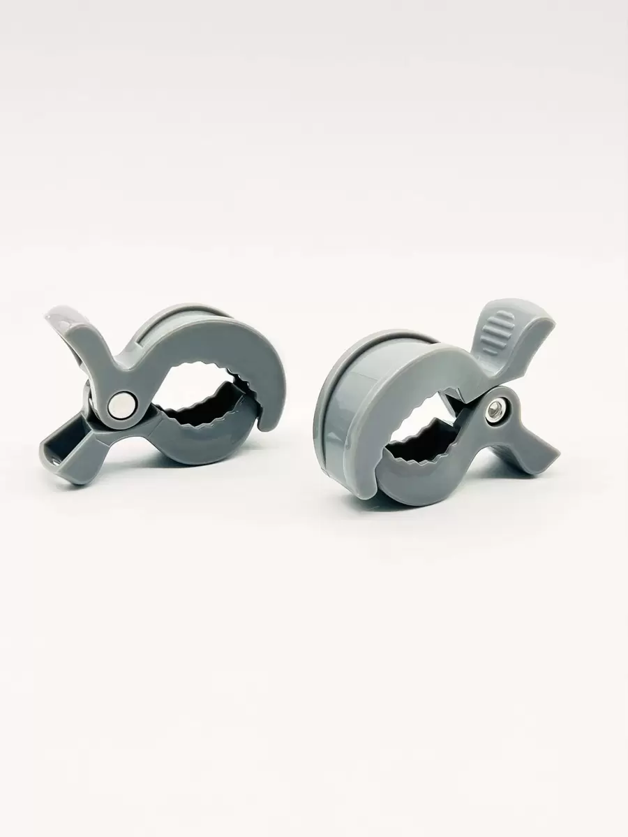 2pcs Baby Stroller Blanket Clips - Grey - View 1