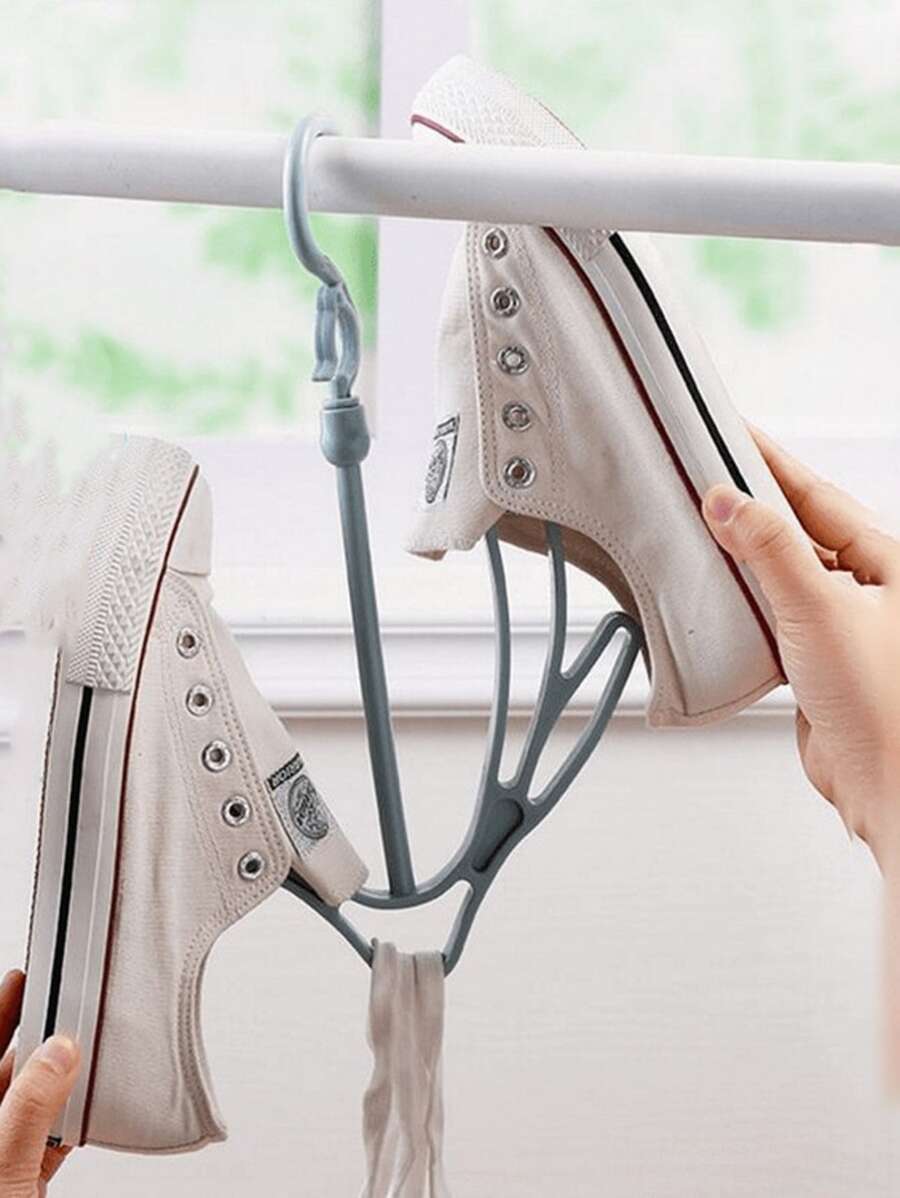 1 colgador de zapatos multifunción, estante de secado de zapatos para el hogar - verde menta - Ver 1