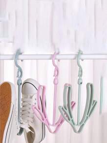 1 colgador de zapatos multifunción, estante de secado de zapatos para el hogar - verde menta - Ver 2