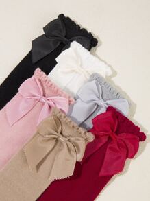 6pairs Baby Bow Decor Socks - Multicolor - View 4